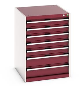 40027090.** Cabinet consists of 5 x 100mm and 2 x 150mm high drawers 100% extension drawer with internal dimensions of 525mm wide x 625mm deep. The drawers have a U.D.L...